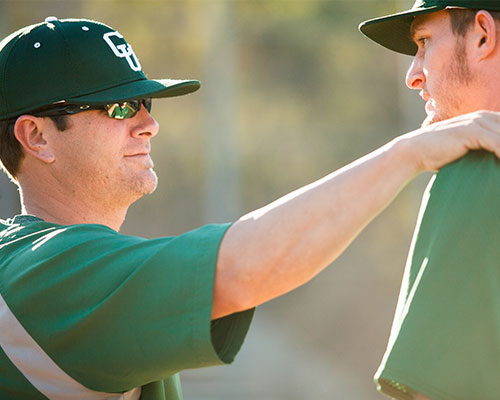 A baseball coach and athlete